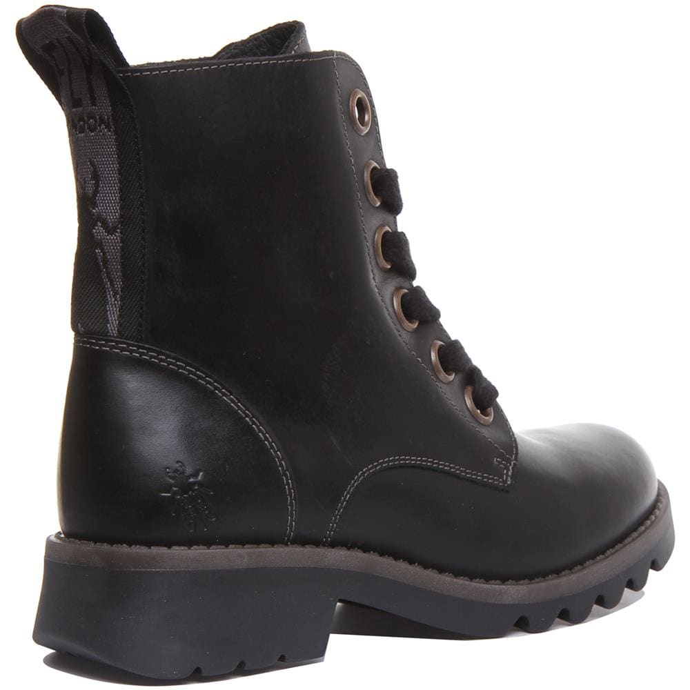 Ragi539 Stringati In Pelle Stivaletti In Nero Per Le Donne - Foto 3