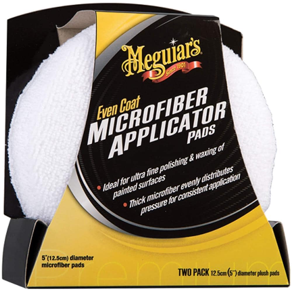 Strato Uniforme Di Meguiar 5 Pollici In Microfibra Applicatori Pads (2 Pezzi) Per Mano Applicando I Composti Lucidi E Detergenti Di Pelle - Foto 1