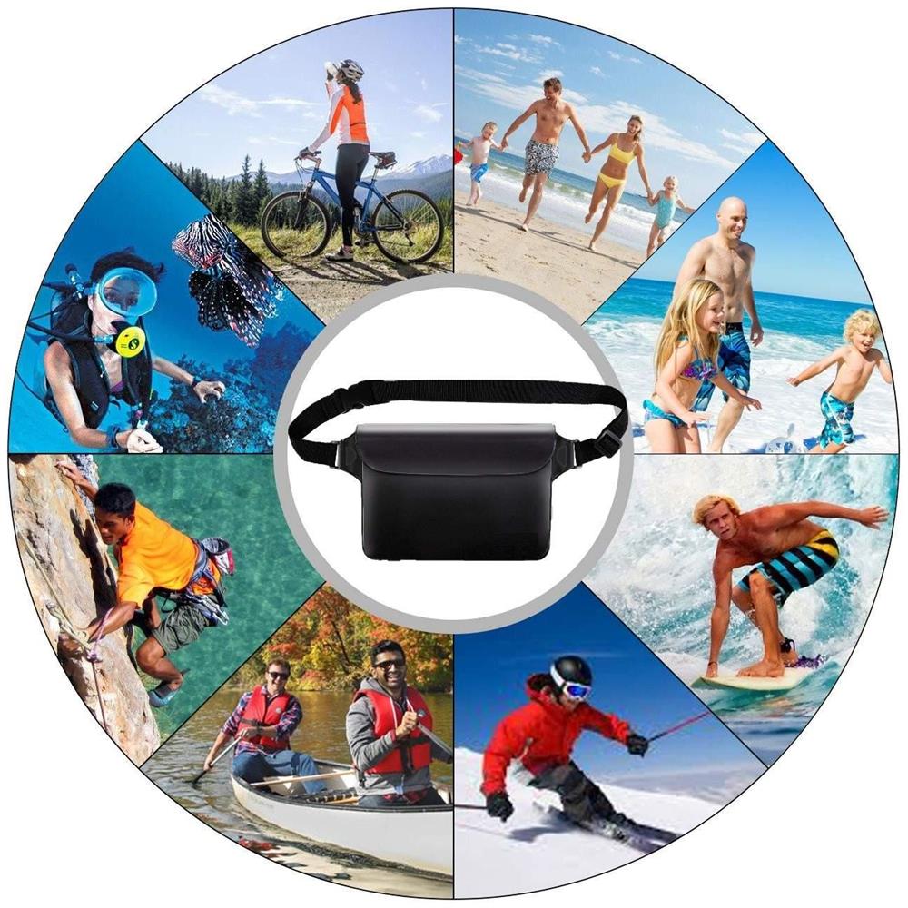 Marsupio Impermeabile Regolabile / Borsa Per Cellulare Nero - Foto 4