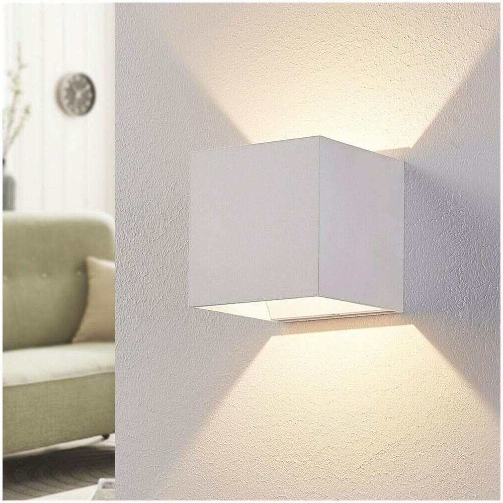 Applique 12 Watt Da Parete Esterno Faretto Led Luce Neutra Naturale 4000k Es46bn - Foto 1