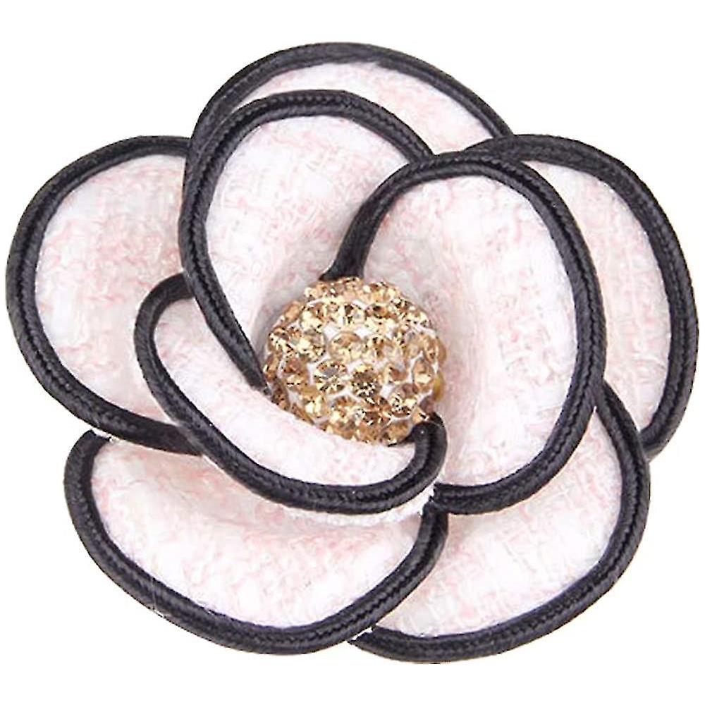 BORDSTRACT Spilla a Forma di Camelia, Spilla di Perle a Fiore per Camicie da Donna Abiti Cardigan Abbigliamento Accessori per la Decorazione(Bianco