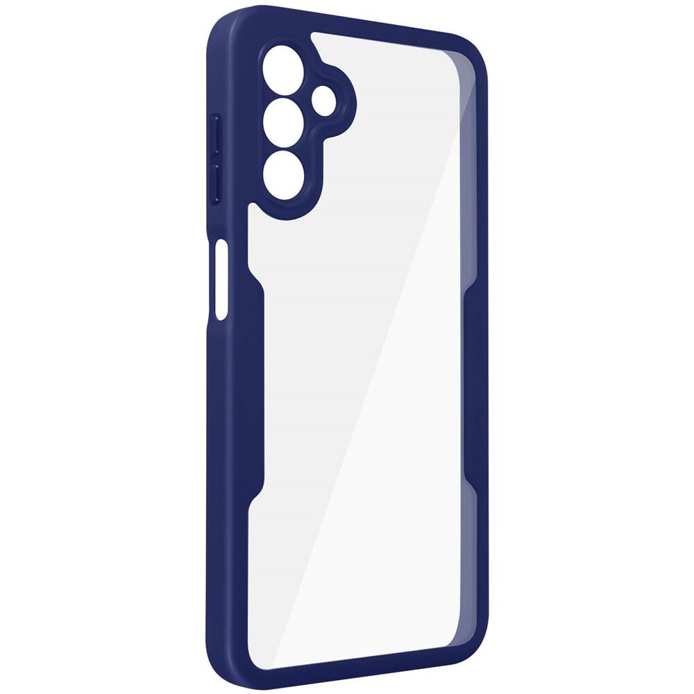 Cover Samsung Galaxy A13 5g / A04s Retro Plexiglass Fronte Polimero Bordo Blu - Foto 5