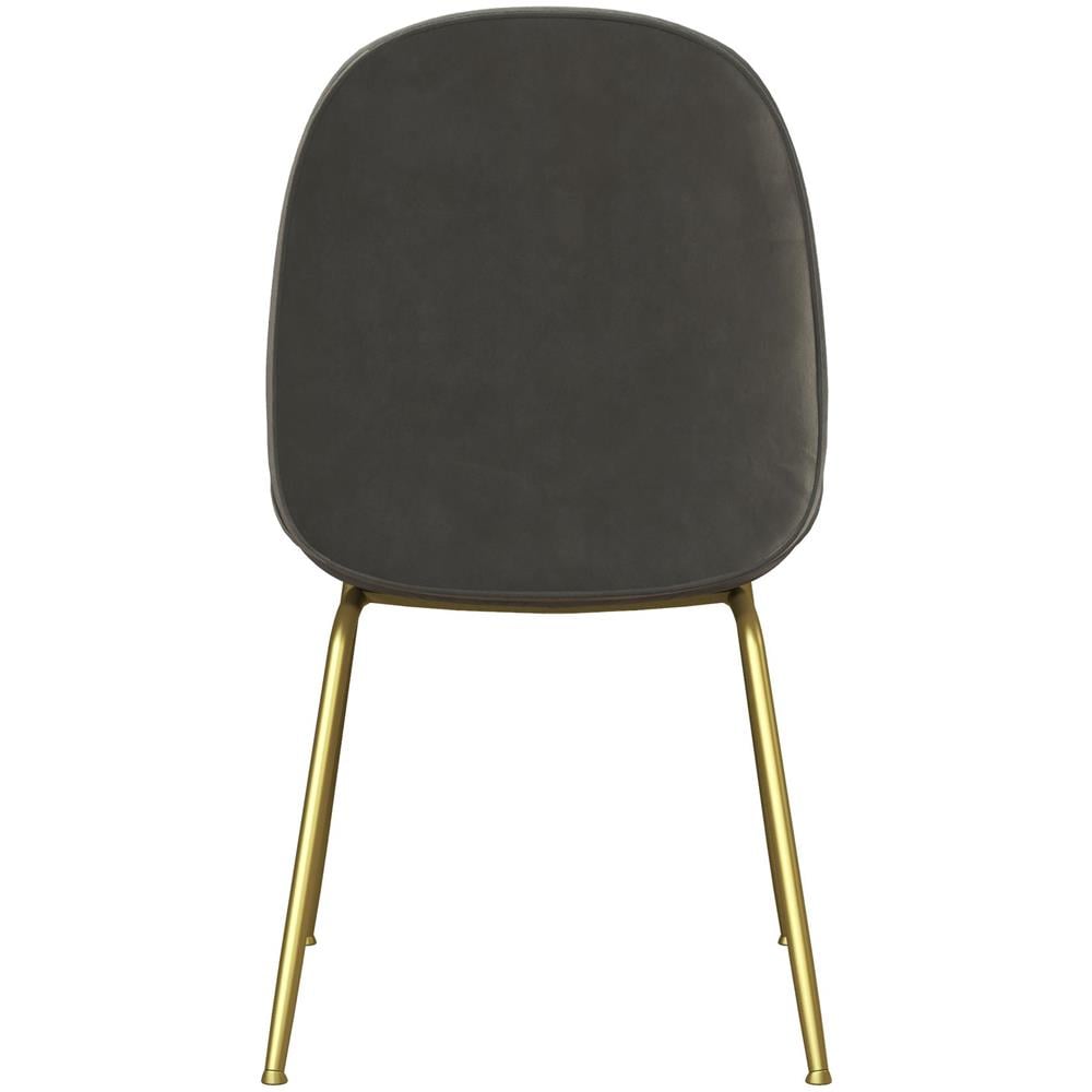 Astor Sedia Da Pranzo Imbottita In Velluto Grigio - Foto 6