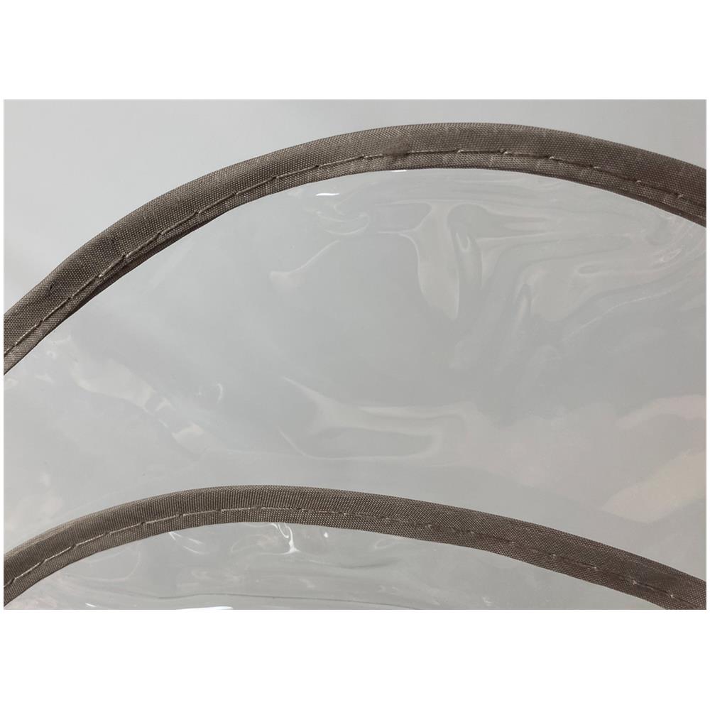 Tovaglia Antimacchia Plastificata Crystal PVC Trasparente Proteggi Tavolo Con Bordo 140x160 Trasparente - Foto 2