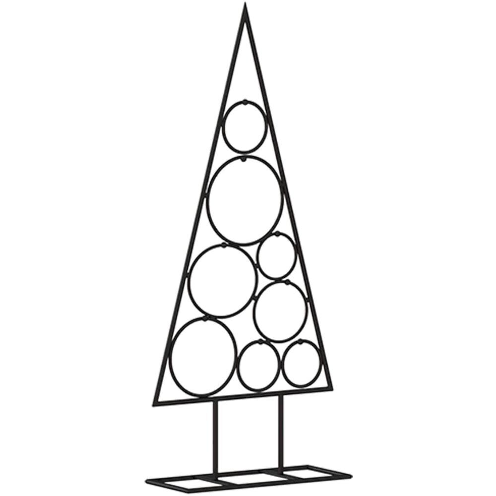 Albero Di Natale Decorativo In Metallo Nero 60 Cm - Foto 2