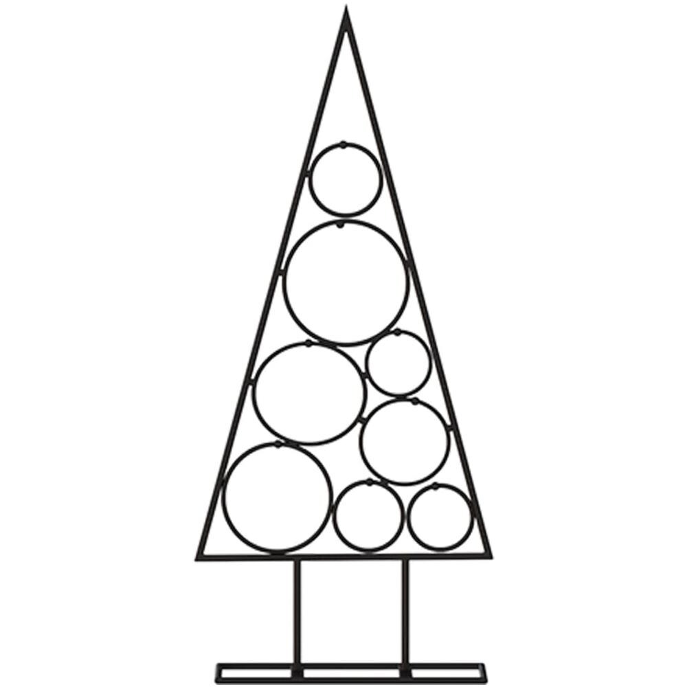 Albero Di Natale Decorativo In Metallo Nero 60 Cm - Foto 3