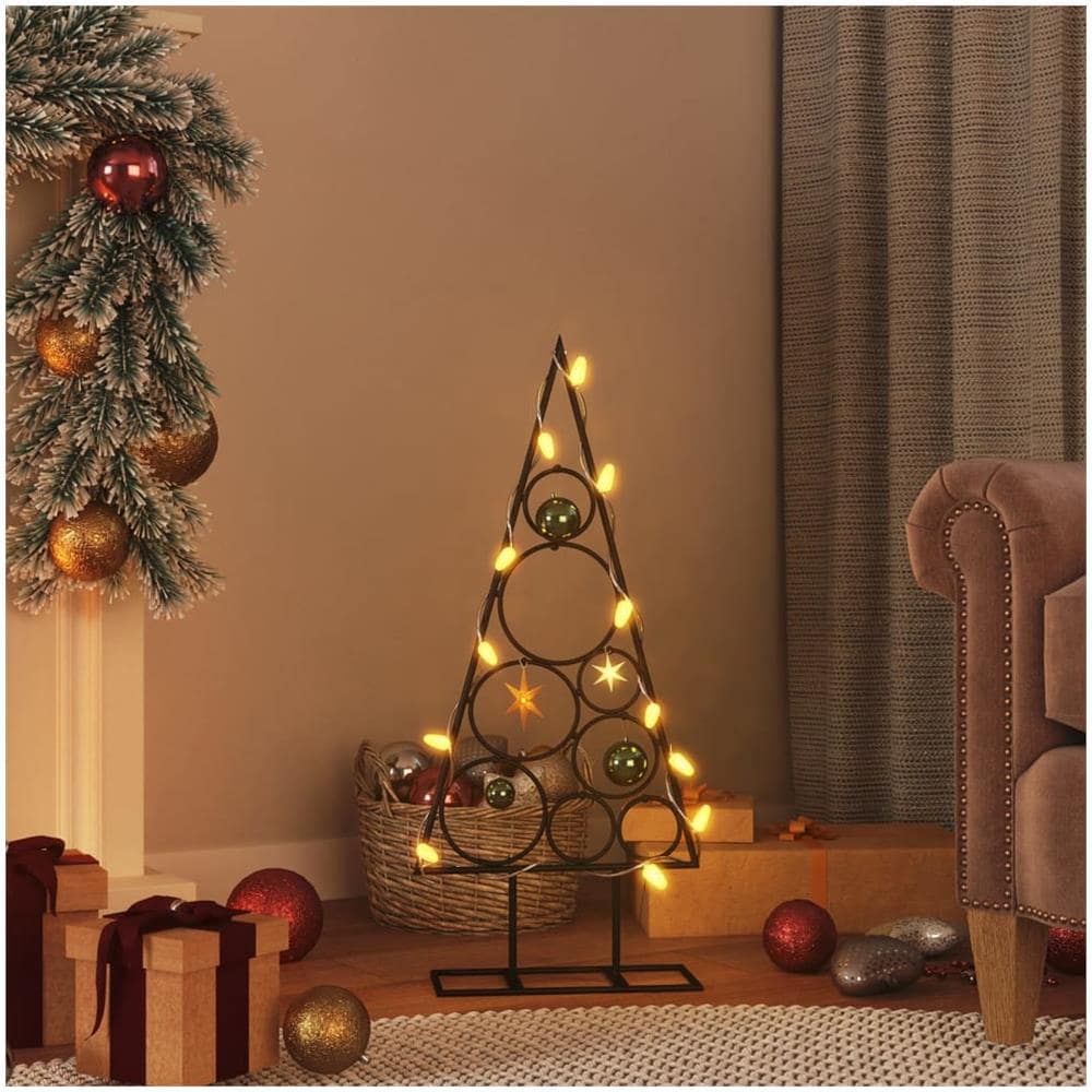 Albero Di Natale Decorativo In Metallo Nero 60 Cm - Foto 1