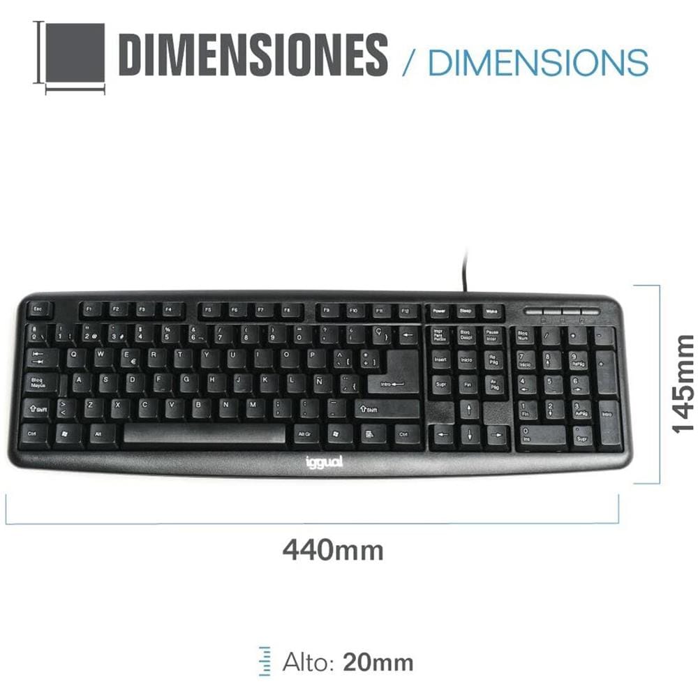 Tastiera USB CK-BASIC-105T Colore Nero (Layout Spagnolo) - Foto 2