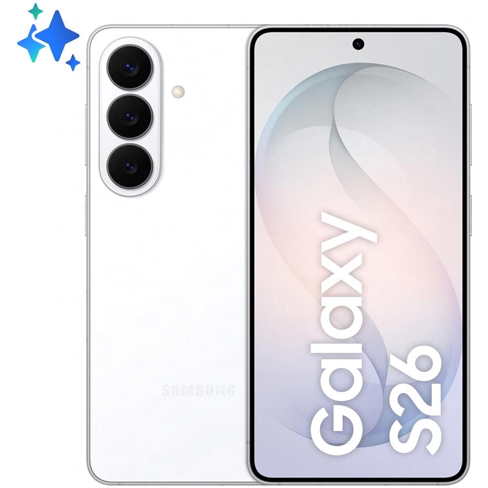 Galaxy S26 5G AI 256GB 12GB Ram Display 6.3" Dynamic Amoled 2X 120Hz Main Camera 50MP DualSim (nanoSim+eSim) Android 16 Exynos 2600 4300mAh White Europa - Foto 1