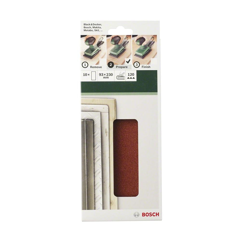 10 Fogli Abrasivi Assortiti 93x230mm Per Levigatrice Orbitale 8 Fori Qualita' Chiara - Foto 1