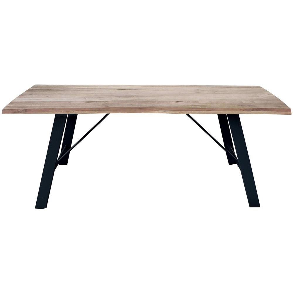 Gregory - Tavolo Da Pranzo Moderno In Acciaio E Legno Spessore 4 Cm - Foto 1