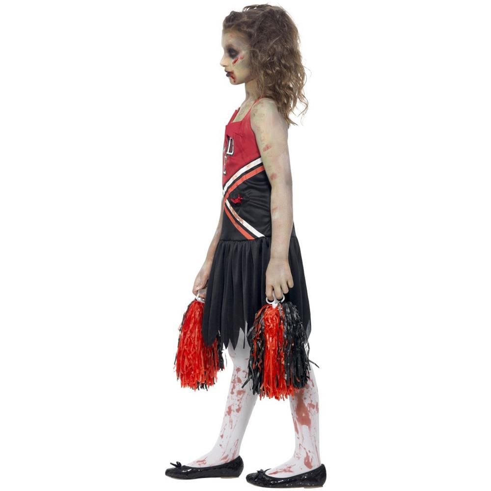 Costume Ragazza Pon Pon Zombie Bambina Halloween - Taglia: 10 - 12 Anni (145/158 Cm)  - Foto 3