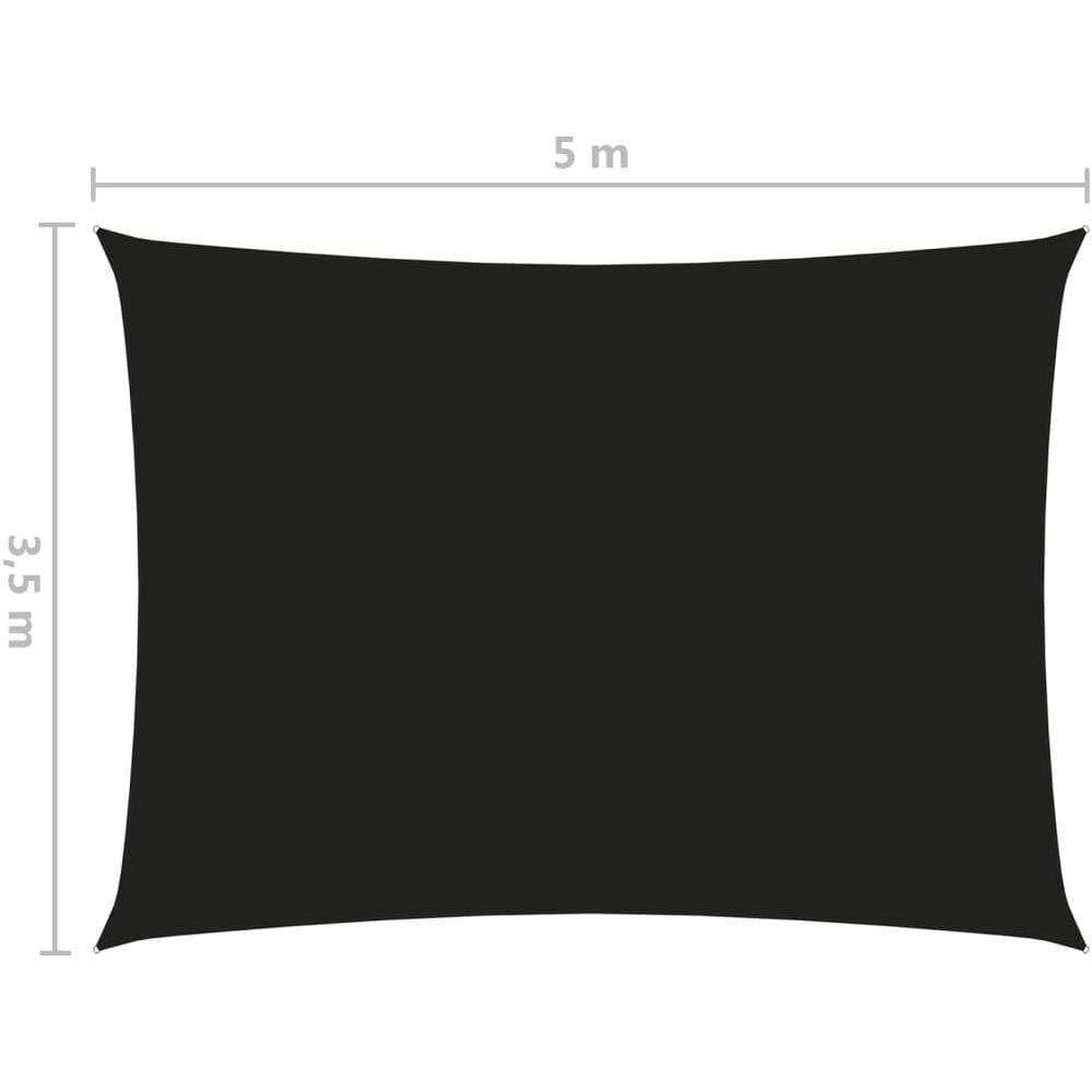 Parasole a Vela Oxford Rettangolare 3,5x5 m Nero - Foto 6