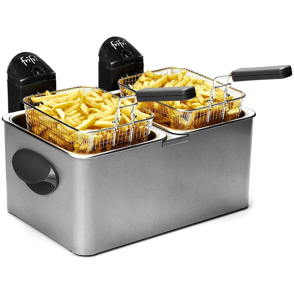 Friggitrice Doppia E Mista 2x3,5l Inox - F1968 - Foto 2