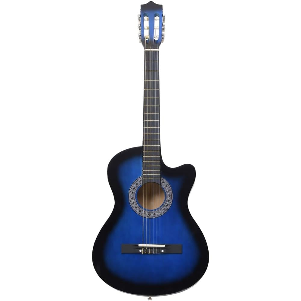 Chitarra Classica Cutaway Western 6 Corde 38"" Blu Ombreggiato - Foto 2