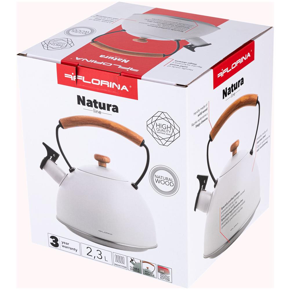 Bollitore a Induzione Wooden Capacità 2.3 Litri Colore Bianco - Foto 7