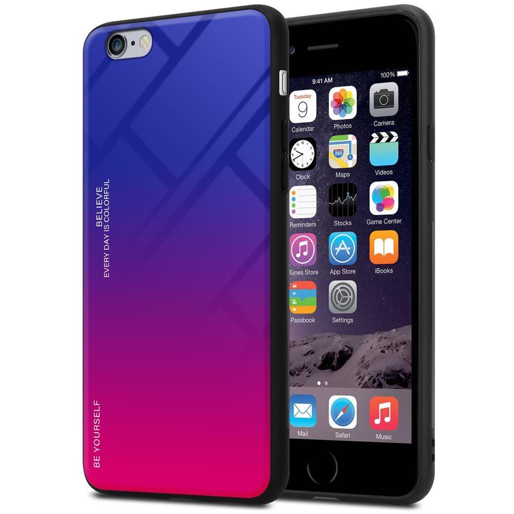 Cadorabo Custodia Compatibile Con Apple Iphone 6 Plus / 6s Plus In Viola - Rosso - Coperchio Protettivo Bicolore In Vetro Temperato E Silicone Tpu - Foto 1