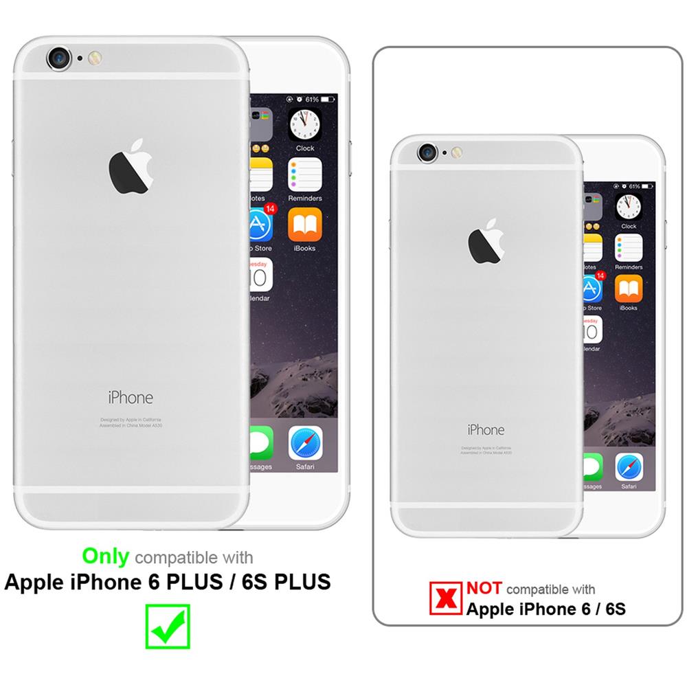 Cadorabo Custodia Compatibile Con Apple Iphone 6 Plus / 6s Plus In Viola - Rosso - Coperchio Protettivo Bicolore In Vetro Temperato E Silicone Tpu - Foto 2