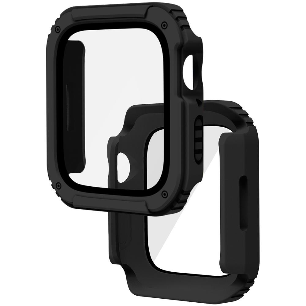 Protezione Integrale Vetro Temperato Apple Watch Series 6, 5, 4 E Se, 44 Mm Nero - Foto 1