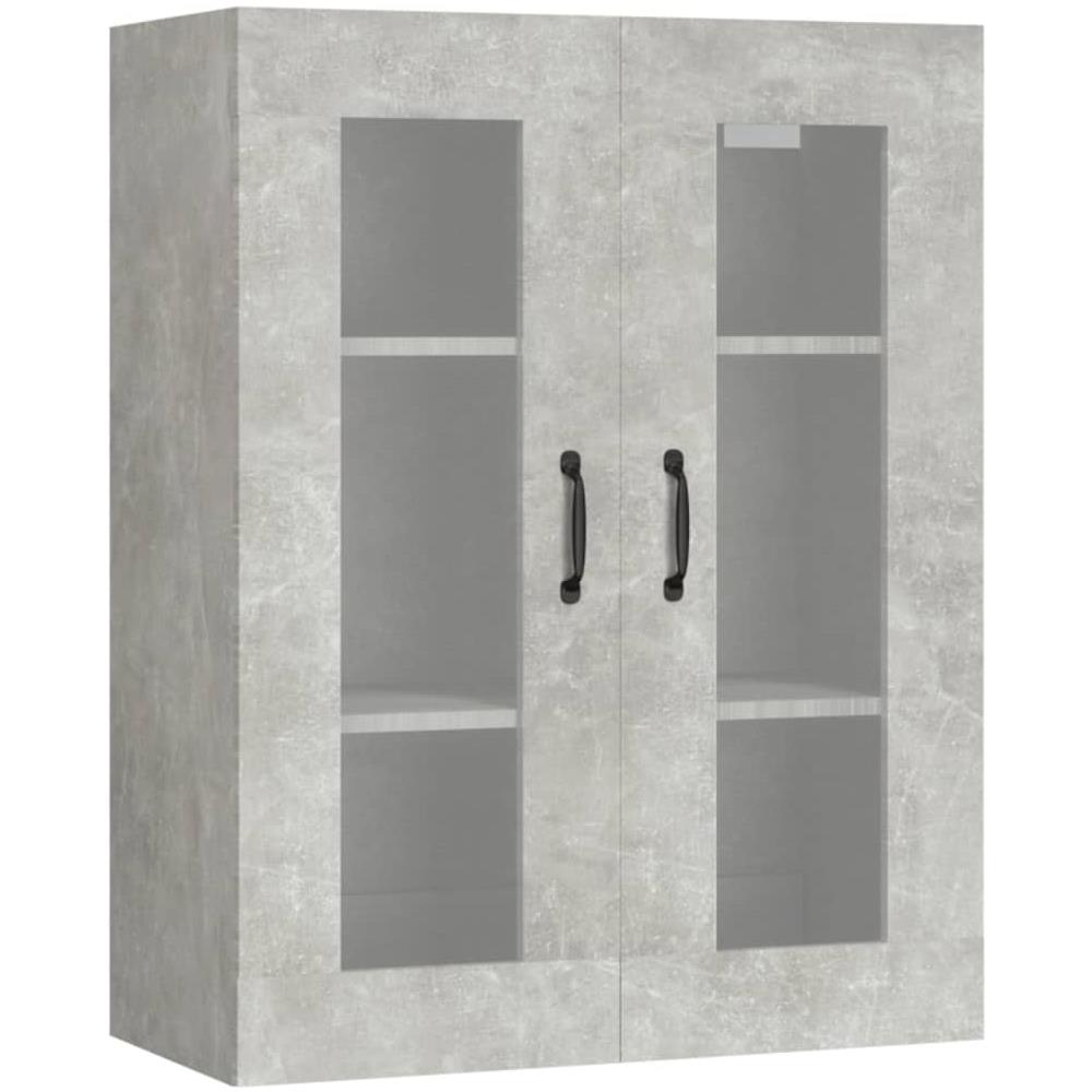 Armadietto Pensile A Parete Grigio Cemento 69,5x34x90 Cm - Foto 2