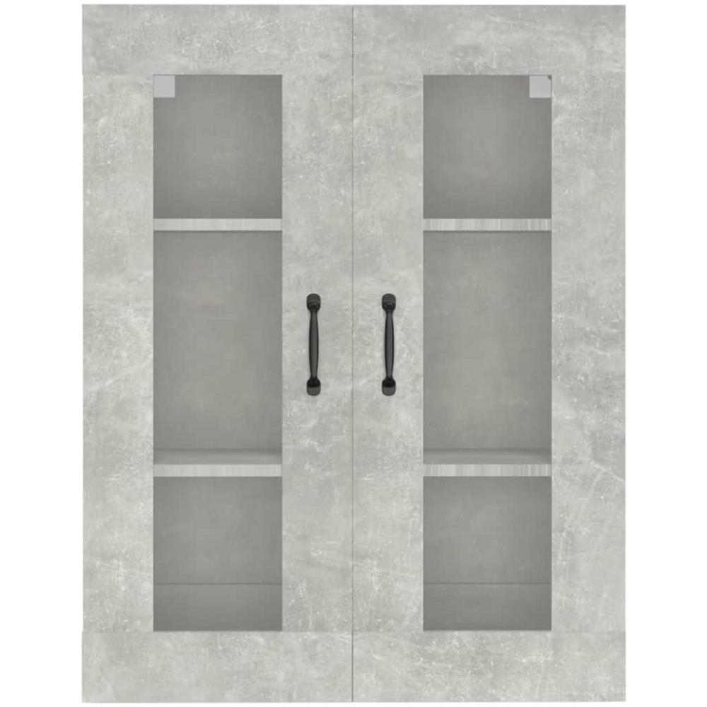 Armadietto Pensile A Parete Grigio Cemento 69,5x34x90 Cm - Foto 4