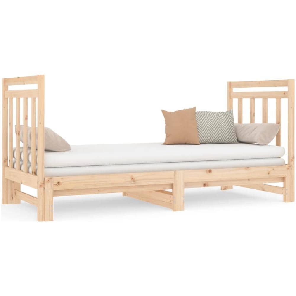 Dormeuse Estraibile 2x (90x190) Cm Legno Massello Di Pino - Foto 2