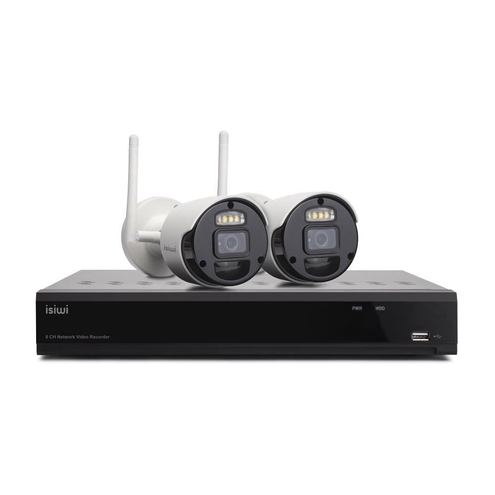 Kit Wireless Connect S2 Isw-k1n8bf2mp-2 Gen1 Nvr 8 Canali + 2 Telecamere Ip 1080p 2mpx Wireles - Foto 1