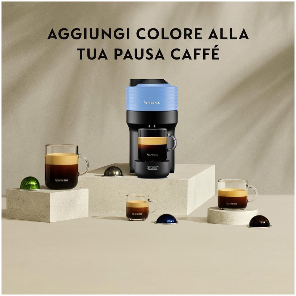 Macchina da Caffè Espresso Semi automatica Nespresso Serbatoio 0.56 Lt. Potenza 1260 Watt Colore Nero /Blu - Foto 7