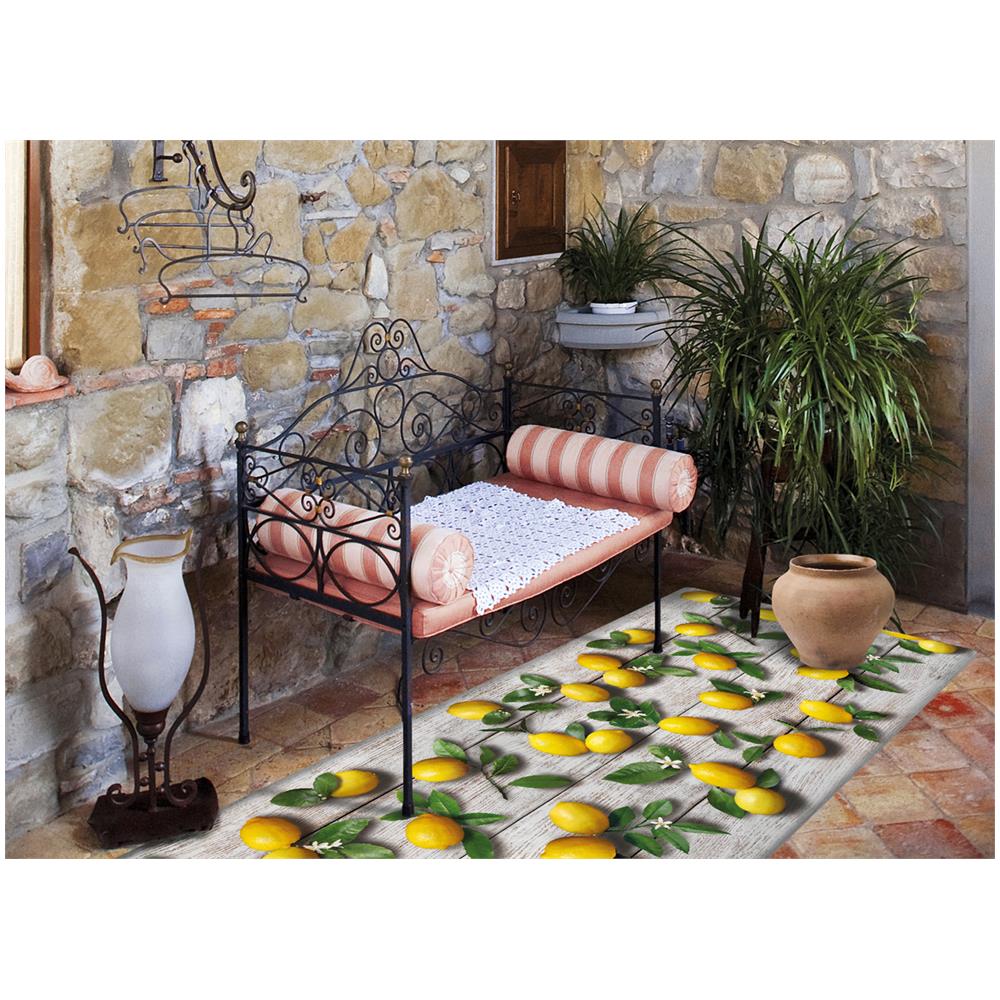 Tappeto Cucina Antiscivolo Stampa Digitale Linea Emozioni Fantasie Sapori 58x190 Limoni - Foto 5