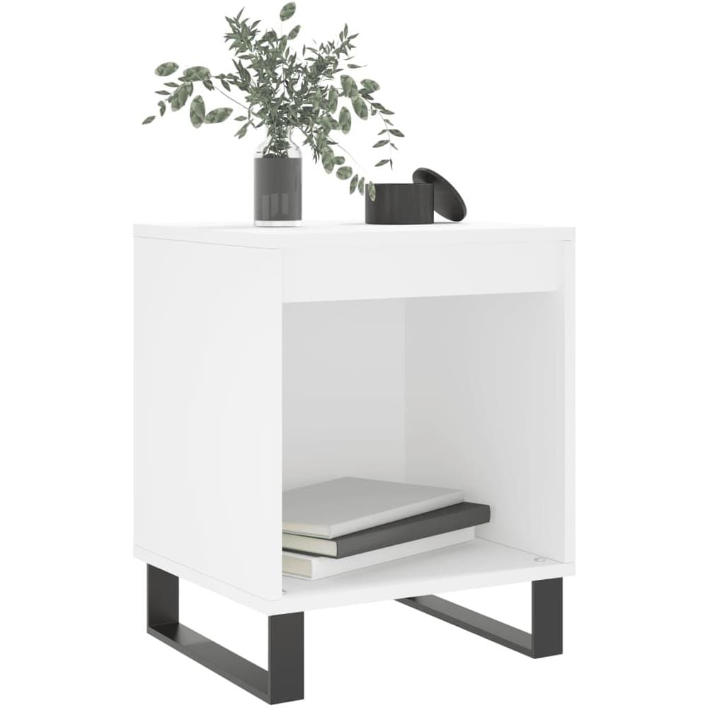 Comodini 2pz Bianchi 40x35x50 Cm In Legno Multistrato - Foto 3