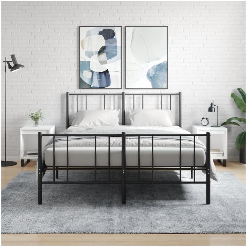 Comodini 2pz Bianchi 40x35x50 Cm In Legno Multistrato - Foto 1