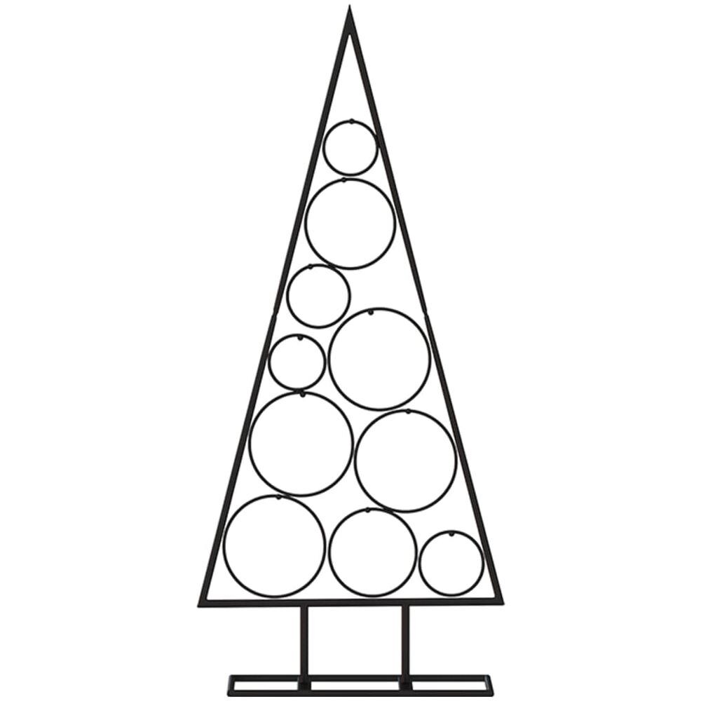 Albero Di Natale Decorativo In Metallo Nero 90 Cm - Foto 3