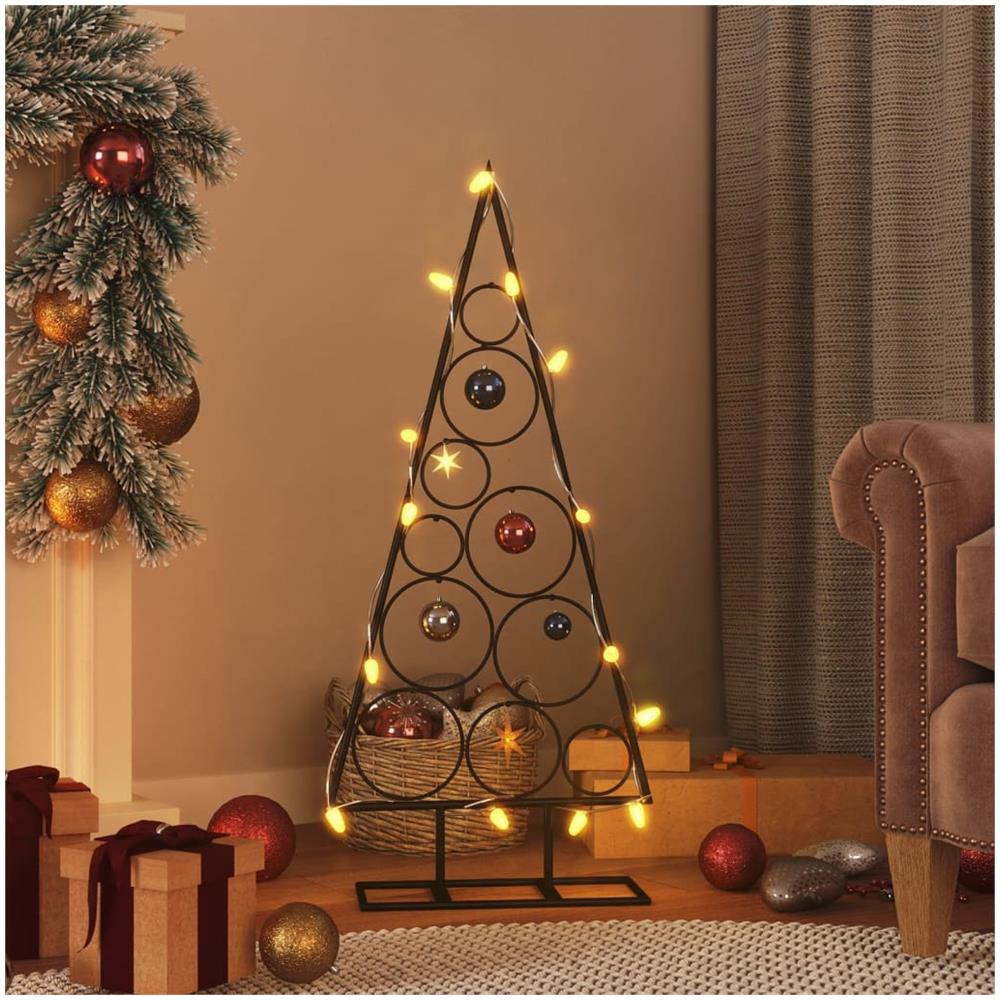 Albero Di Natale Decorativo In Metallo Nero 90 Cm - Foto 1