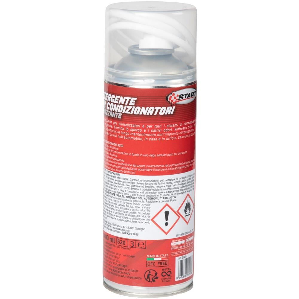 Spray Detergente Per Condizionatori Auto 400 Ml Con Cannuccia Igienizzante Ed Elimina Odori - Foto 2