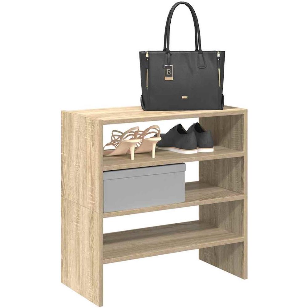 Scarpiere 2 pz Impilabili Rovere Sonoma 60x30x30,5 cm - Foto 2