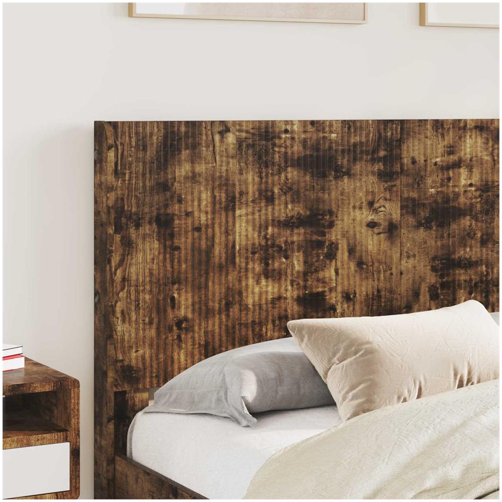 Struttura del letto con stoccaggio e testata Rovere Fumo - Foto 2