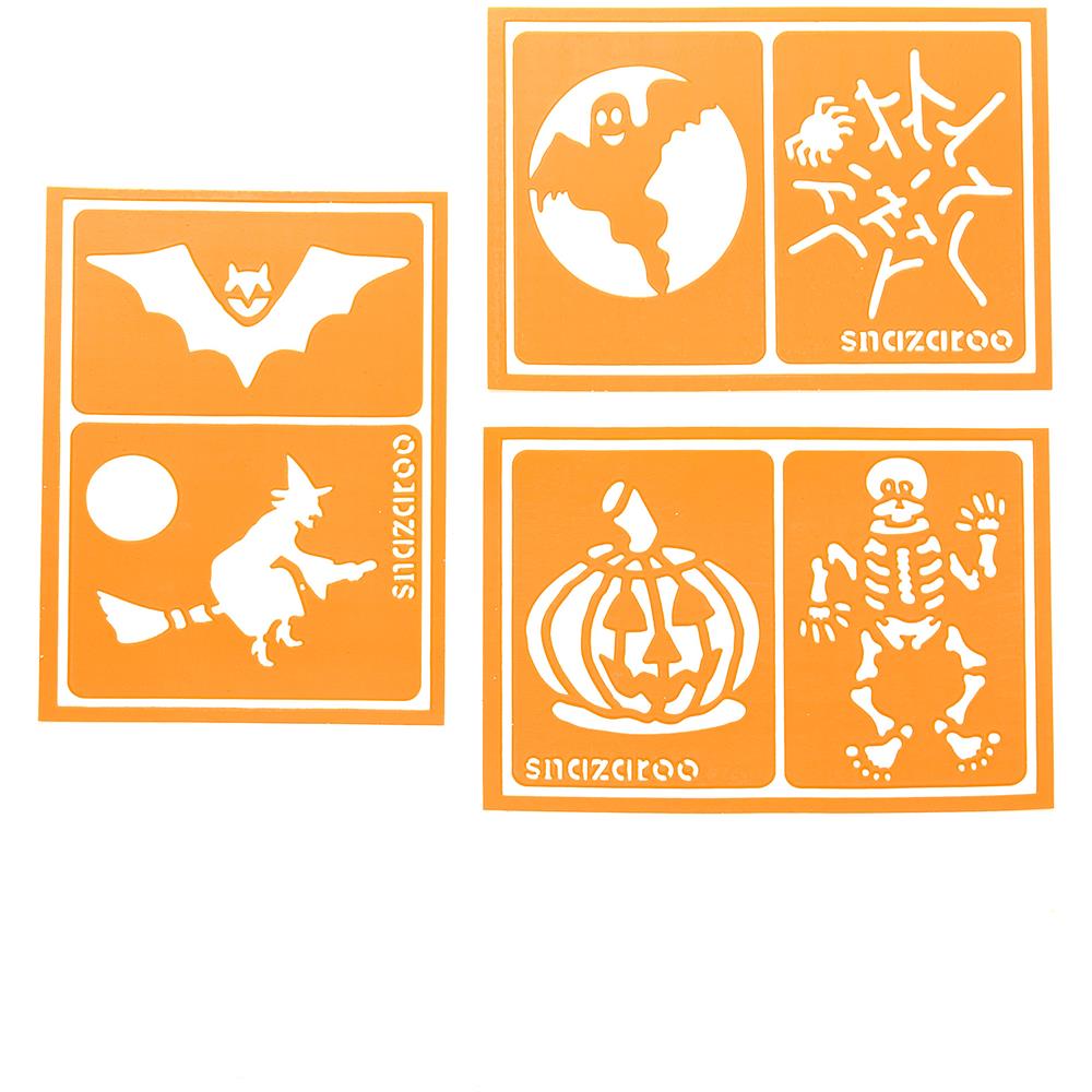 6 Stencil Misti Snazaroo Per Halloween Taglia Unica - Foto 1