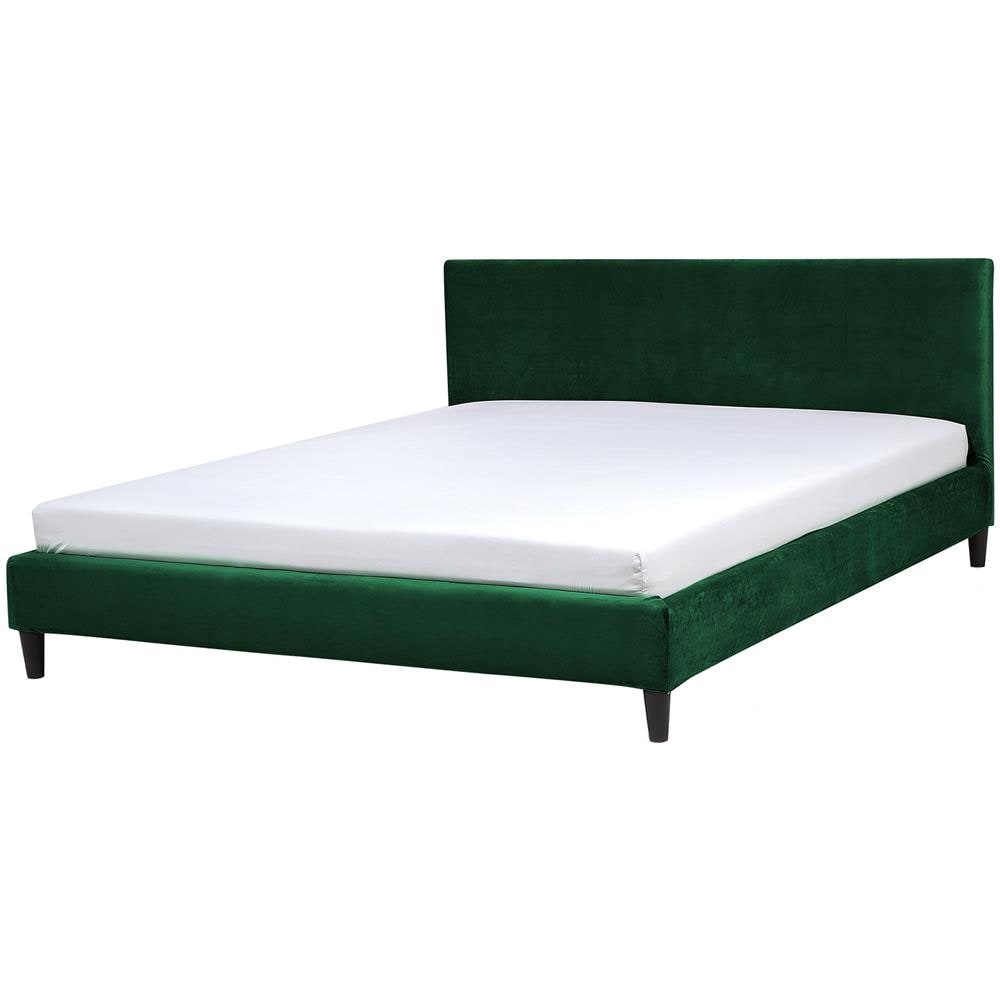 Letto Sfoderabile In Velluto Verde Scuro 180 X 200 Cm Fitou - Foto 1