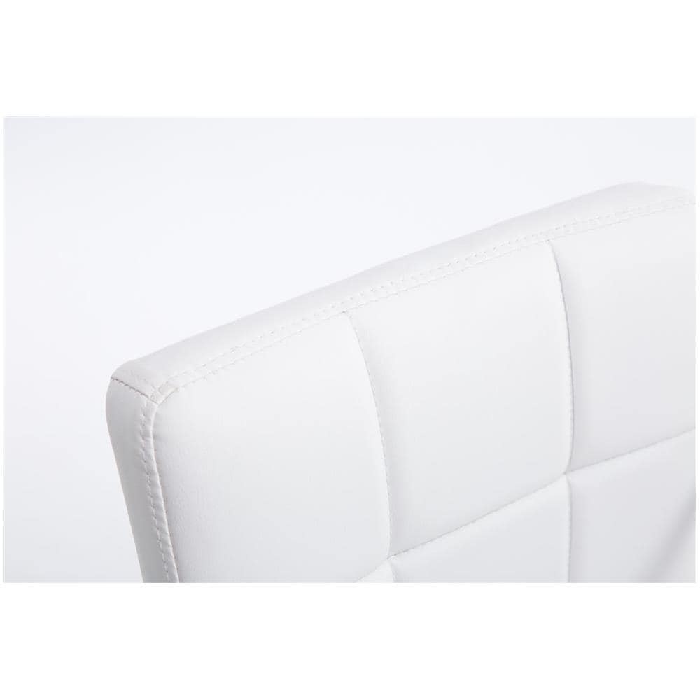 Sgabello Design Lucy V2 In Similpelle I Sedia Sgabello Con Schienale Girevole E Regolabile H 63-84 CM I Sedia Bar Con Braccioli Bianco - Foto 5