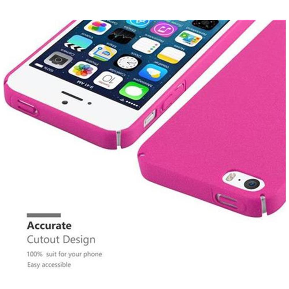 Custodia Compatibile Con Apple Iphone 5 / Iphone 5s / Iphone Se In Frosty Rosa - Hard Case Coperchio Protettivo In Frosted Look Contro I Graffi E Gli Urti - Foto 7