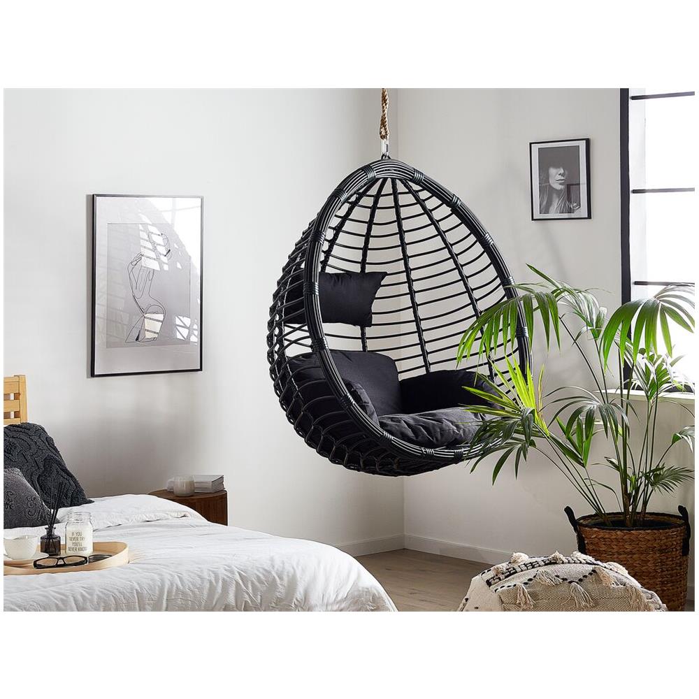 Poltrona Sospesa In Rattan Nero Tollo - Foto 2