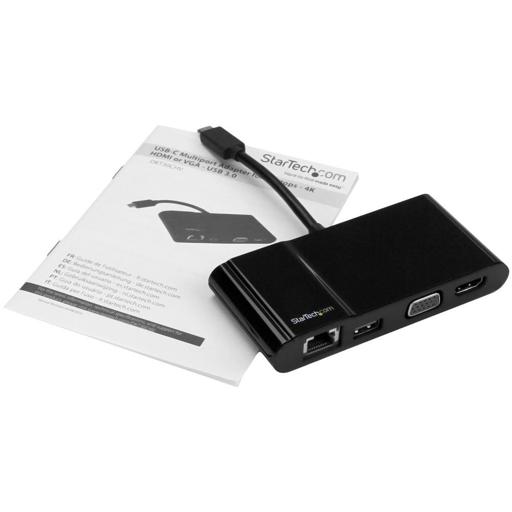 Mini Docking Station da Viaggio Universale 4K per Laptop 1x HDMI / 1x USB-C 3.2 - Nero - Foto 6