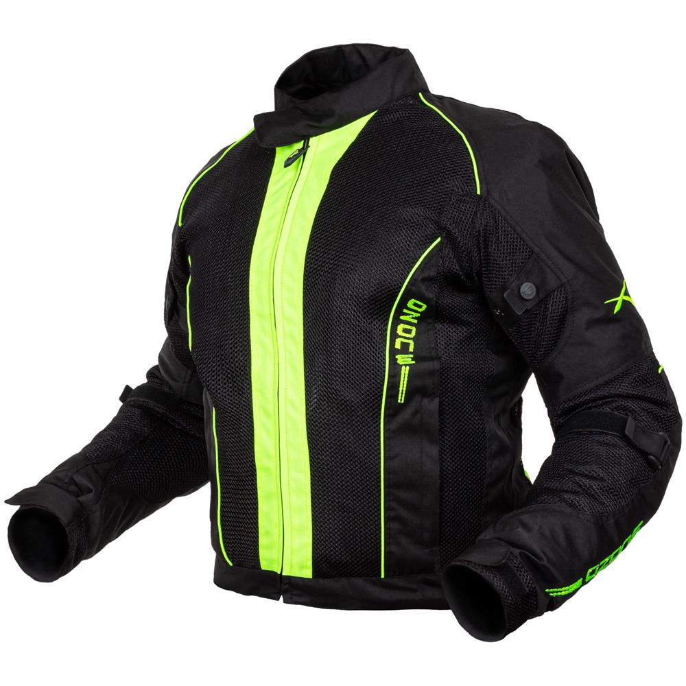 Giacca Mesh Traforato Traspirante Tessuto Tecnico Moto Touring Sport Fluo Xs - Foto 2