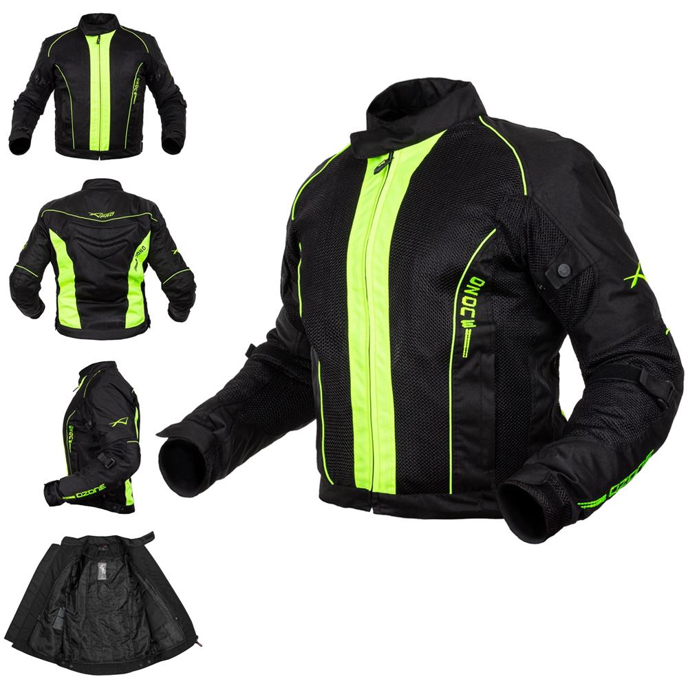 Giacca Mesh Traforato Traspirante Tessuto Tecnico Moto Touring Sport Fluo Xs - Foto 1