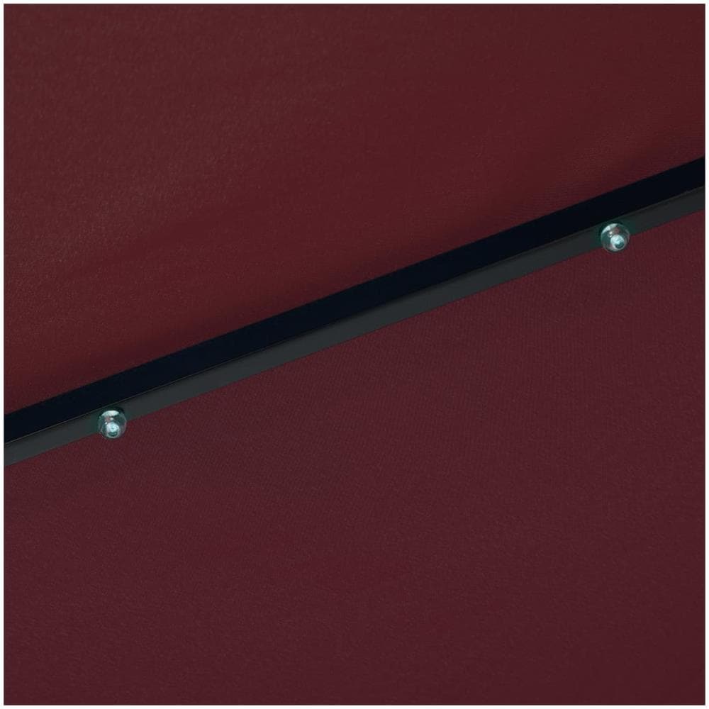 Ombrellone da Esterni con LED e Palo Acciaio 300 cm Rosso Bordò - Foto 3