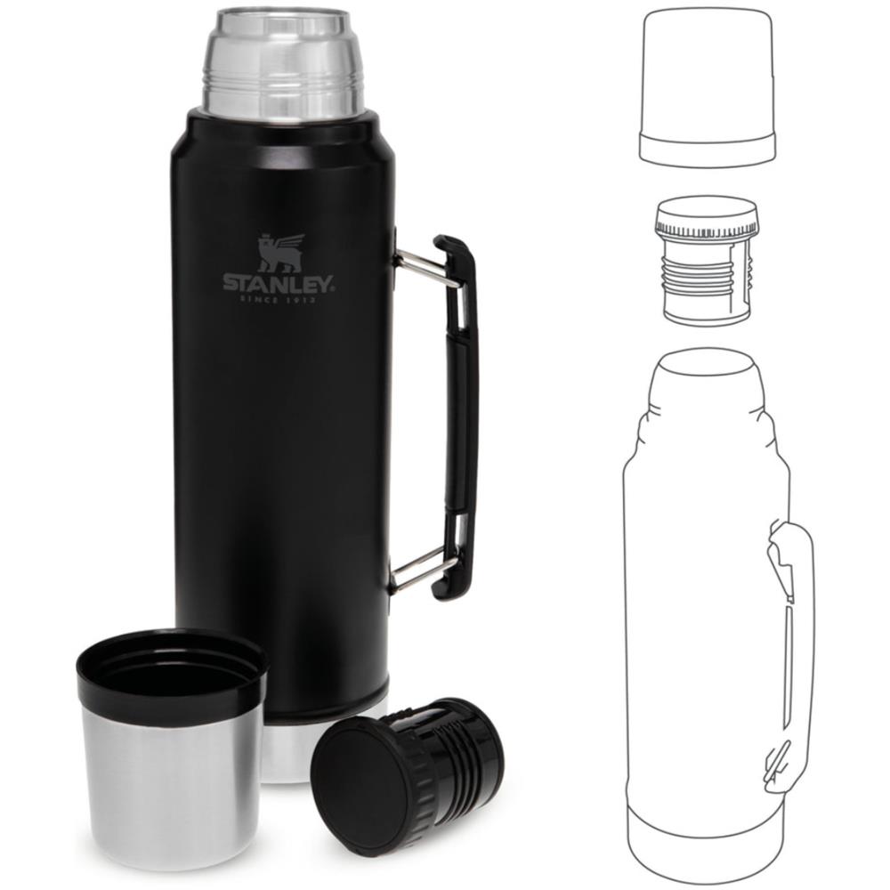 Classic borraccia 1,0 L Matte Black Pebble - Foto 5