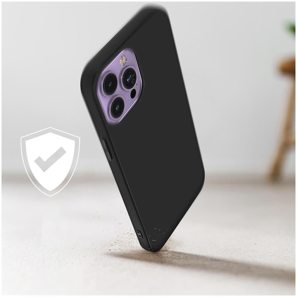 Cover Iphone 14 Pro Max Gel Di Silicone Resistente Flessibile Ultra-sottile Nera - Foto 5
