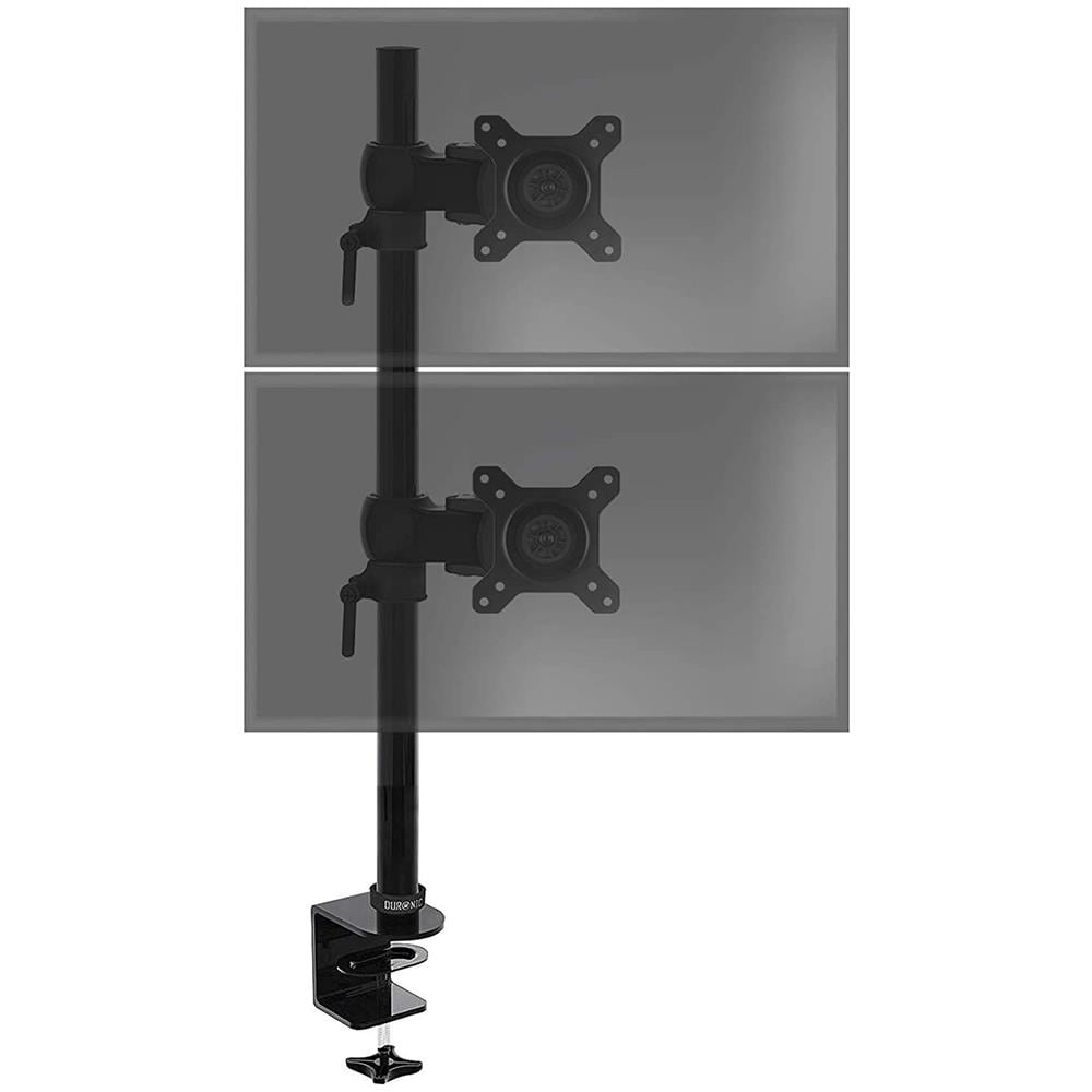 Dm35v2x1 Doppio Supporto Verticale 2 Monitor Da Scrivania Con Morsetto - Lunghezza Staffa 80cm - Altezza Regolabile E Orientabile - Compatibilità Universale Con Schermi Tv Monitor Con Vesa 100*100 - Foto 1