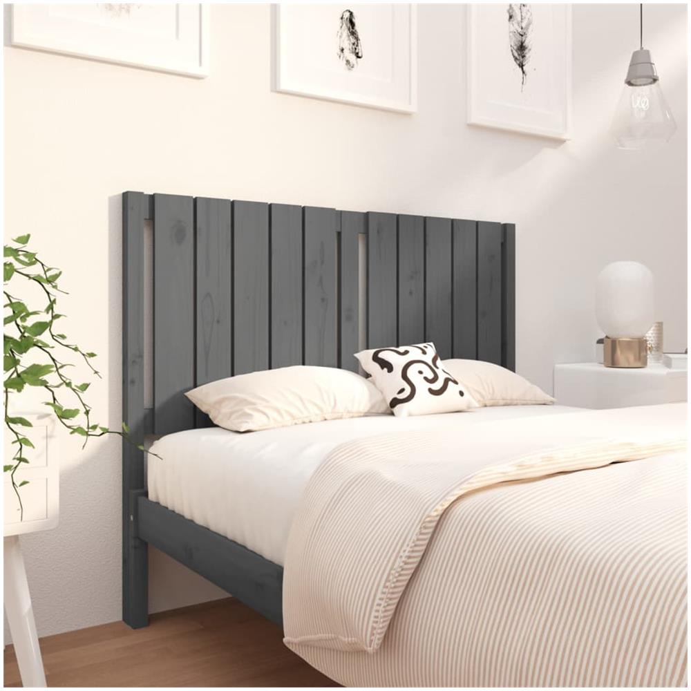Testiera Per Letto In Legno Massello Di Pino - Bianco, Misure 165.5x4x100 Cm | Design Rustico, Supporto Per Schiena, Facile Da Montare