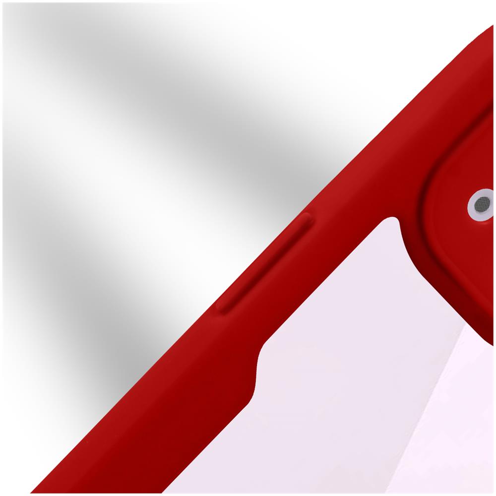 Cover Iphone 14 Plus Retro Plexiglass Fronte Polimero Bordo Rosso - Foto 4